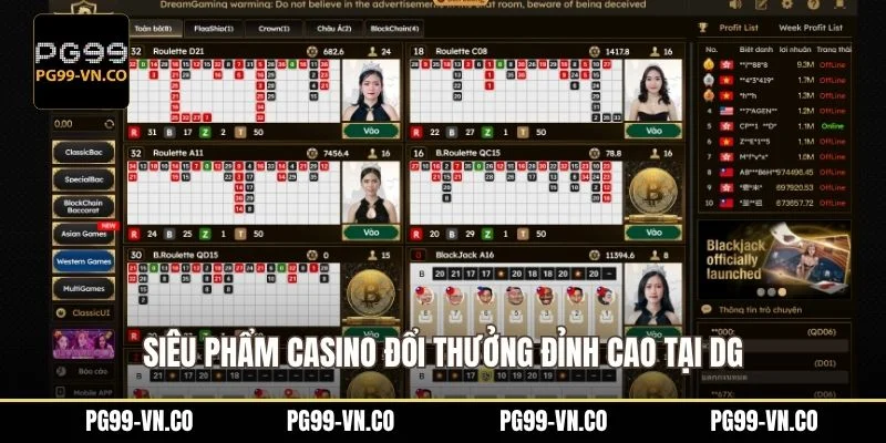 Siêu phẩm casino đổi thưởng đỉnh cao tại DG